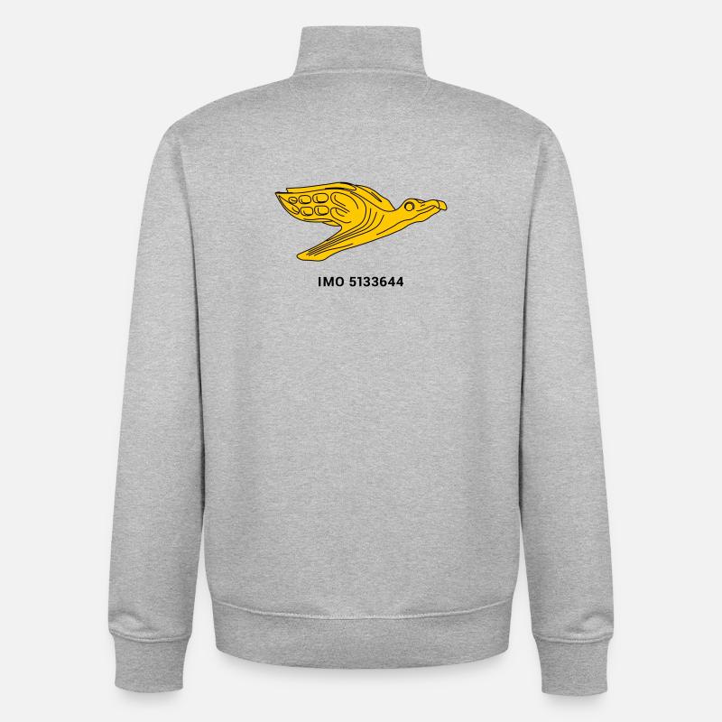 Gorch Fock - Albatros Marine Segelschiff - Unisex Organic Zip Sweatshirt von Stanley/Stella - Grau meliert