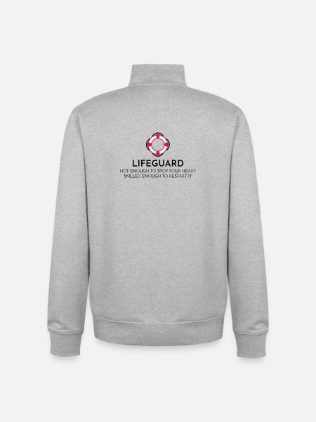 Maître-nageur - Sweat zippé unisexe en coton bio Stanley/Stella - gris chiné