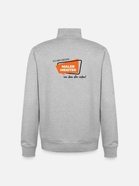 Malermeister - Unisex Organic Zip Sweatshirt von Stanley/Stella - Grau meliert