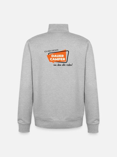 Dauercamper - Unisex Organic Zip Sweatshirt von Stanley/Stella - Grau meliert