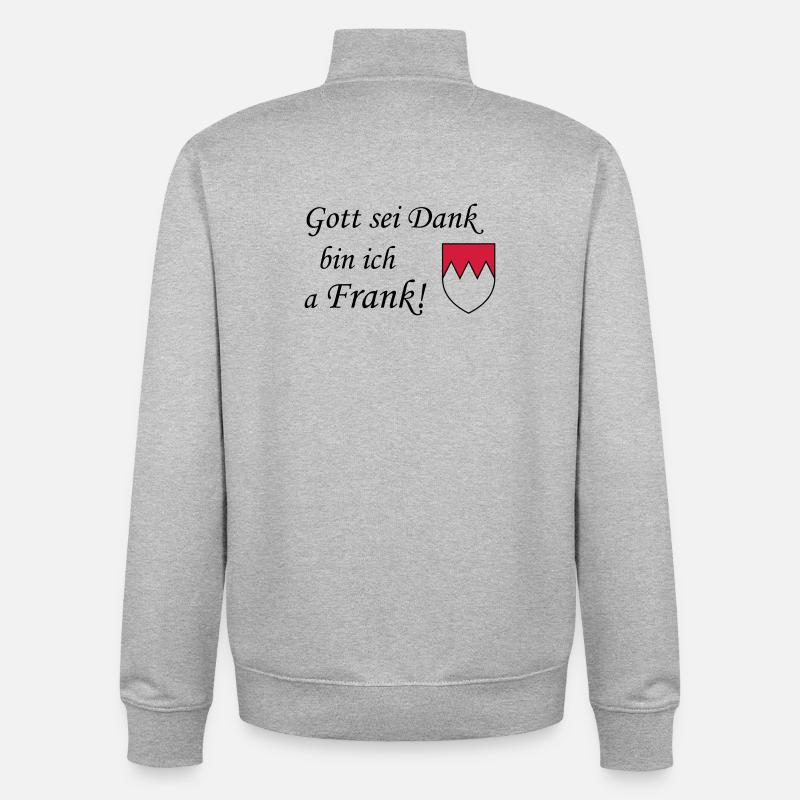 Gott sei dank Frank - Unisex Organic Zip Sweatshirt von Stanley/Stella - Grau meliert