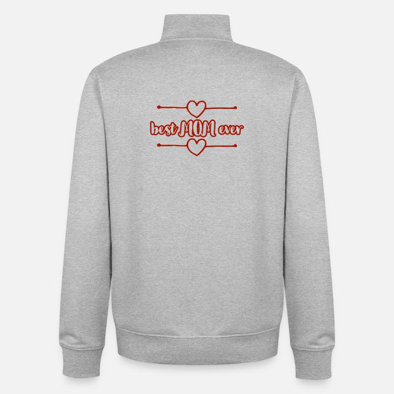 best mom ever - Unisex Organic Zip Sweatshirt von Stanley/Stella - Grau meliert