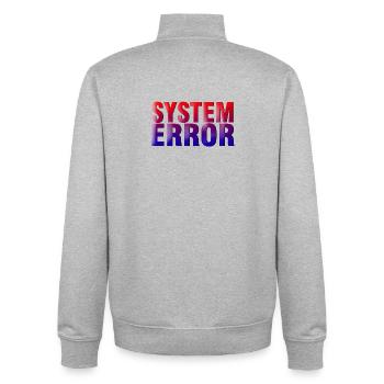 System Error Gradient Typo - Unisex Organic Zip Sweatshirt by Stanley/Stella - heather grey - Back - AI Model Male 185 light (185cm)