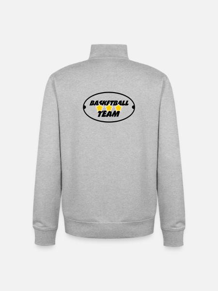 Basketball team - Unisex Organic Zip Sweatshirt by Stanley/Stella - heather grey