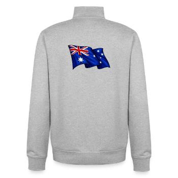Australische Flagge Australien - Unisex Organic Zip Sweatshirt von Stanley/Stella - Grau meliert - Hinten - AI Model Male 185 light (185cm)