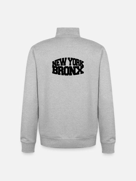 new york bronx - Unisex Organic Zip Sweatshirt by Stanley/Stella - heather grey