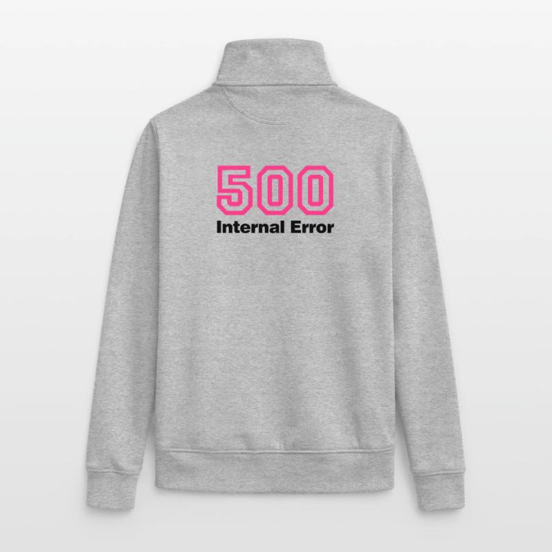 Error 500 | Fehler | Errormessage Sweat zippé unisexe en coton bio Stanley/Stella