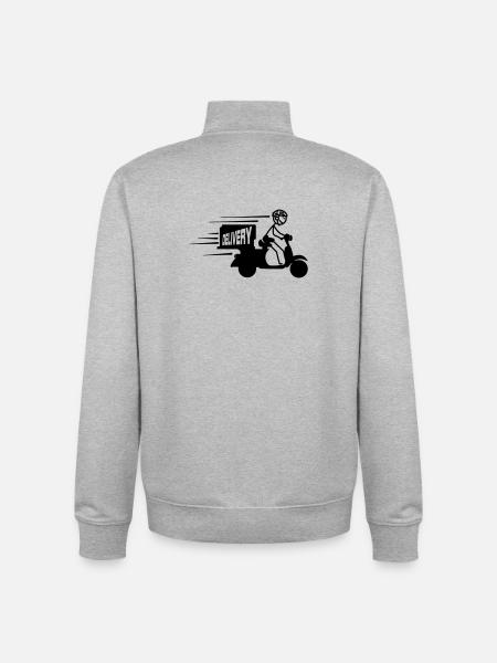 Scooter-Paket oder SMS-Lieferung - Unisex Organic Zip Sweatshirt von Stanley/Stella - Grau meliert