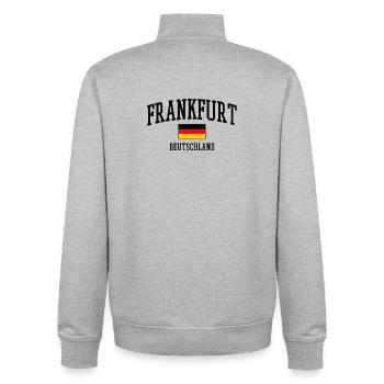 Frankfurt Germany Flag Cities Motif - Unisex Organic Zip Sweatshirt by Stanley/Stella - heather grey - Back - AI Model Male 185 light (185cm)