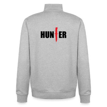 Wildjäger – Jagd - Unisex Organic Zip Sweatshirt von Stanley/Stella - Grau meliert - Hinten - AI Model Male 185 light (185cm)
