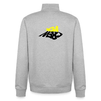 JGA Crew - Drunken Shadow - Unisex Organic Zip Sweatshirt von Stanley/Stella - Grau meliert - Hinten - AI Model Male 185 light (185cm)