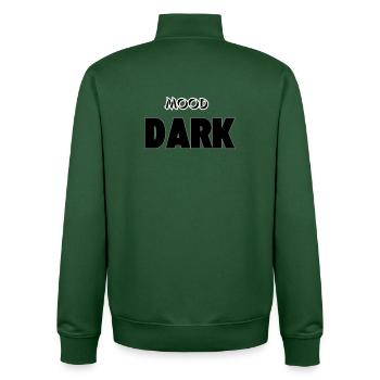 Mood: Dark - Unisex Organic Zip Sweatshirt by Stanley/Stella - bottle green - Back - AI Model Male 185 dark (185cm)