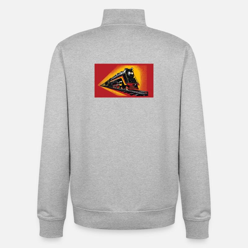 Zug 1 2 - Unisex Organic Zip Sweatshirt von Stanley/Stella - Grau meliert