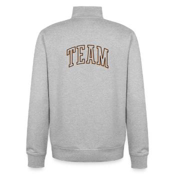 Team Outline - Unisex Organic Zip Sweatshirt von Stanley/Stella - Grau meliert - Hinten - AI Model Male 185 light (185cm)