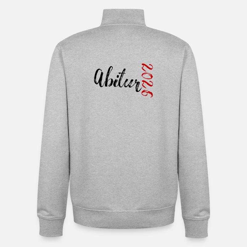 Abitur 2026 - Sweat zippé unisexe en coton bio Stanley/Stella - gris chiné