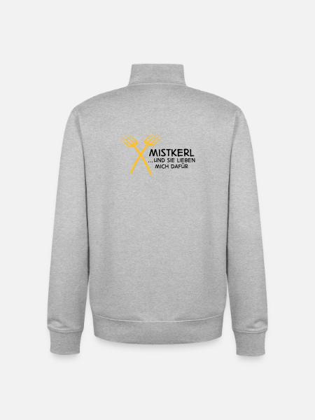 2541614 15142795 mistkerl - Unisex Organic Zip Sweatshirt by Stanley/Stella - heather grey