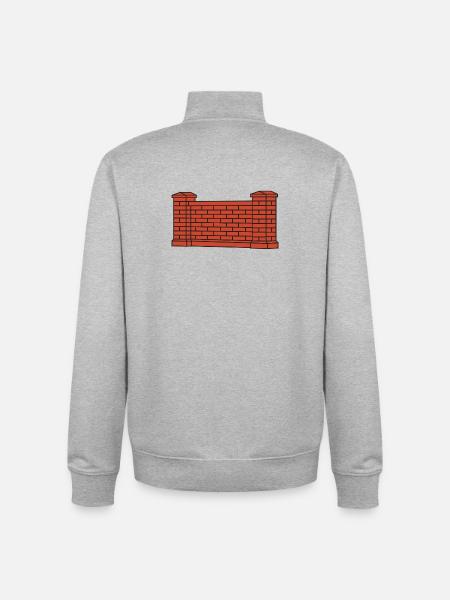 Brick Wall Urban Style - Unisex Organic Zip Sweatshirt by Stanley/Stella - heather grey