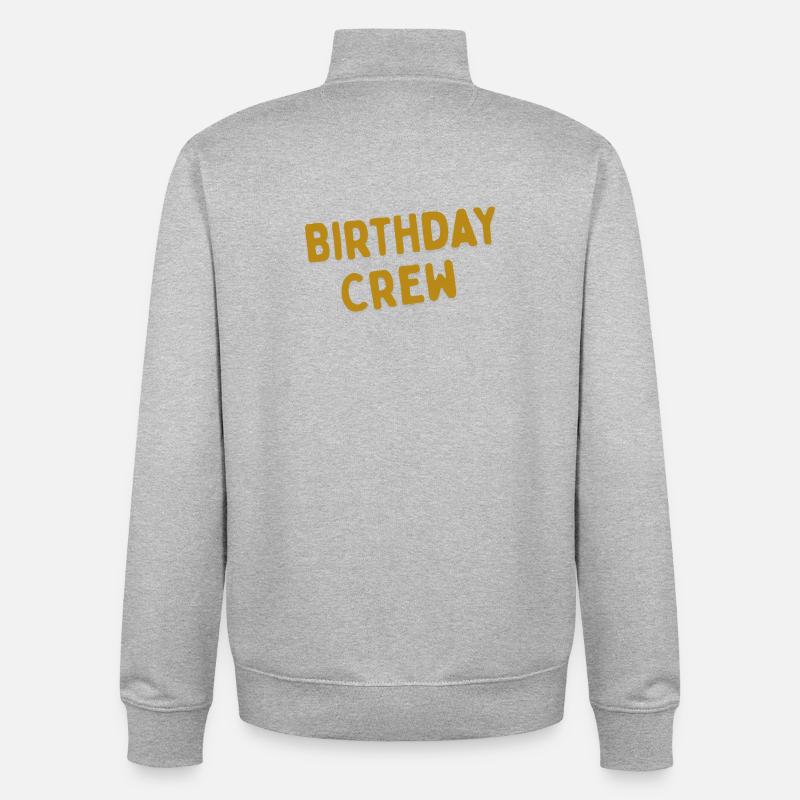 Équipe d’anniversaire - Sweat zippé unisexe en coton bio Stanley/Stella - gris chiné