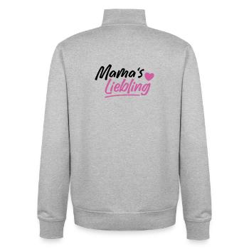 Mama's Liebling - Unisex Organic Zip Sweatshirt von Stanley/Stella - Grau meliert - Hinten - AI Model Male 185 light (185cm)