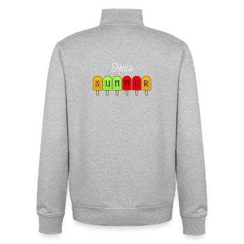 Hallo Sommer-Eis am Stiel - Unisex Organic Zip Sweatshirt von Stanley/Stella - Grau meliert - Hinten - AI Model Male 185 light (185cm)