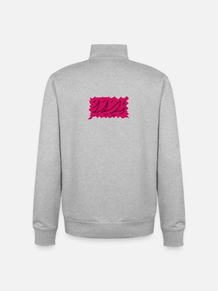 Farbexplosion Rosa Linien - Unisex Organic Zip Sweatshirt von Stanley/Stella - Grau meliert