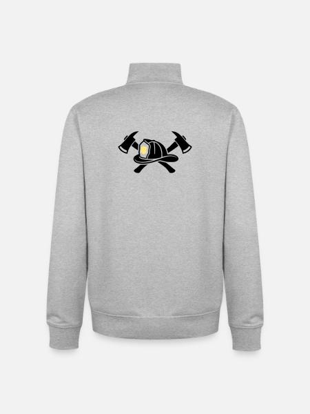 Casque de pompier Aexte Graphic - Sweat zippé unisexe en coton bio Stanley/Stella - gris chiné