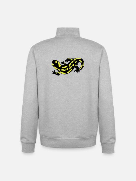 Salamander - Unisex Organic Zip Sweatshirt von Stanley/Stella - Grau meliert