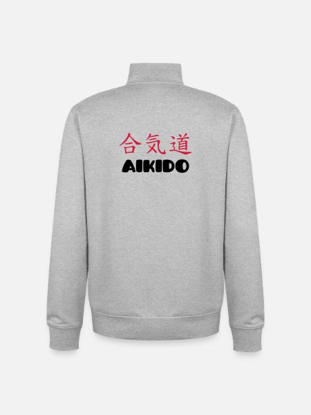 Aikido - Sweat zippé unisexe en coton bio Stanley/Stella - gris chiné