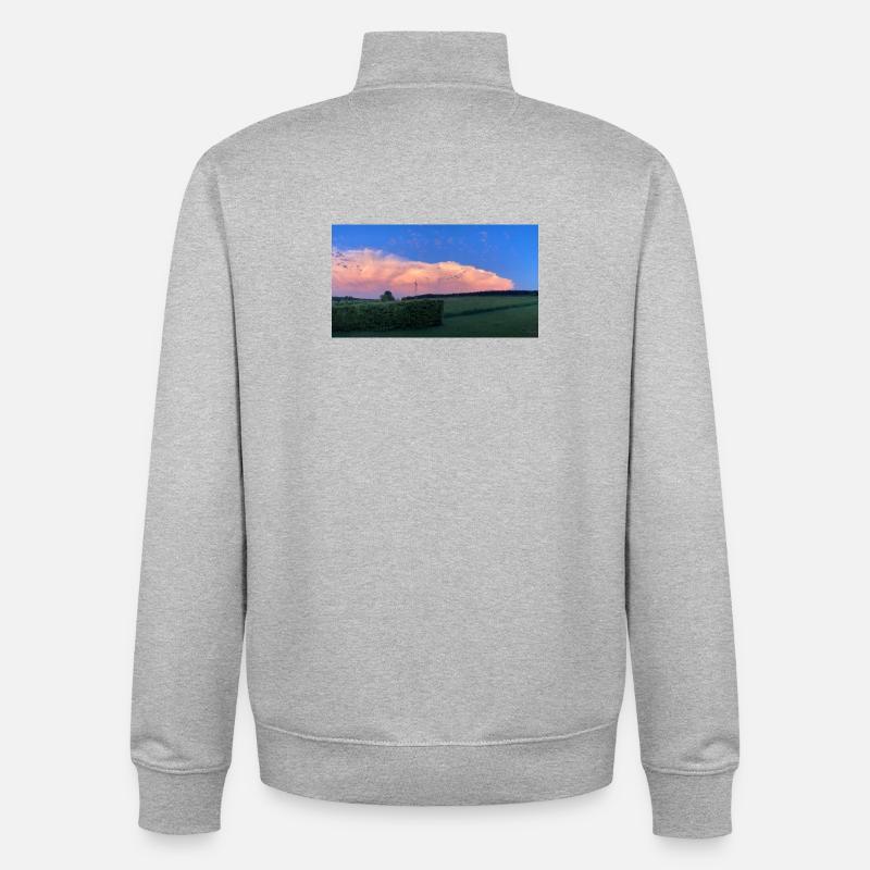 Cloud image - Unisex Organic Zip Sweatshirt by Stanley/Stella - heather grey