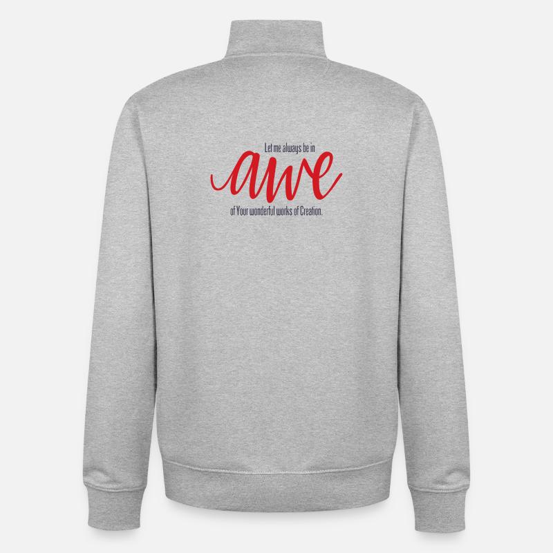 Crainte - Sweat zippé unisexe en coton bio Stanley/Stella - gris chiné