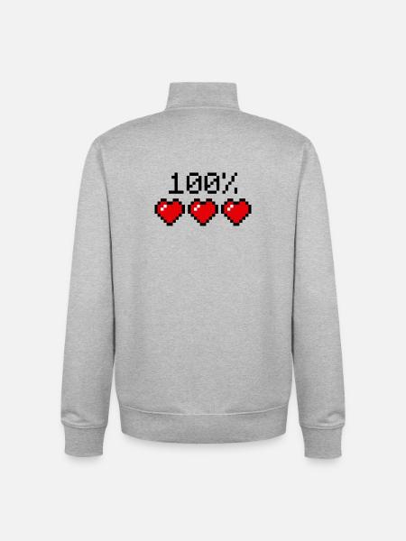 Hundertprozent Statement Partner oder Sportler - Unisex Organic Zip Sweatshirt von Stanley/Stella - Grau meliert