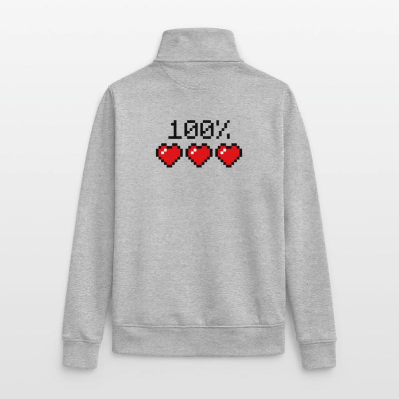 Hundertprozent Statement Partner oder Sportler Unisex Organic Zip Sweatshirt von Stanley/Stella