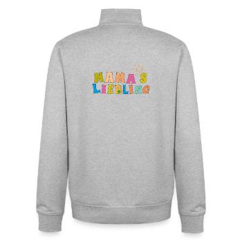 Mamas Liebling - Unisex Organic Zip Sweatshirt von Stanley/Stella - Grau meliert - Hinten - AI Model Male 185 light (185cm)