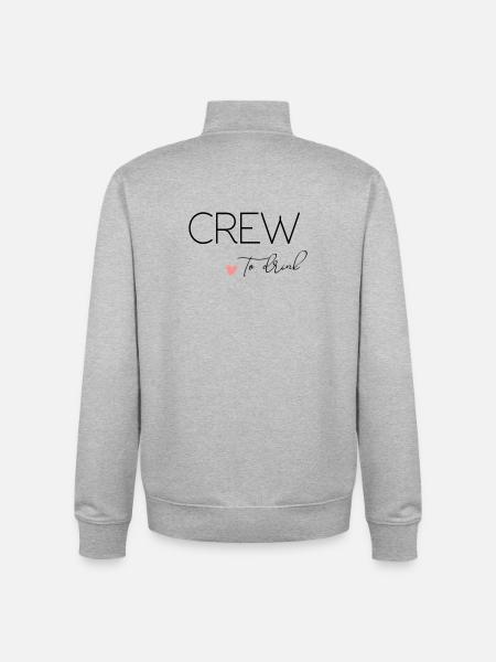 Bride to - Crew to drink! Customisable - Unisex Organic Zip Sweatshirt by Stanley/Stella - heather grey