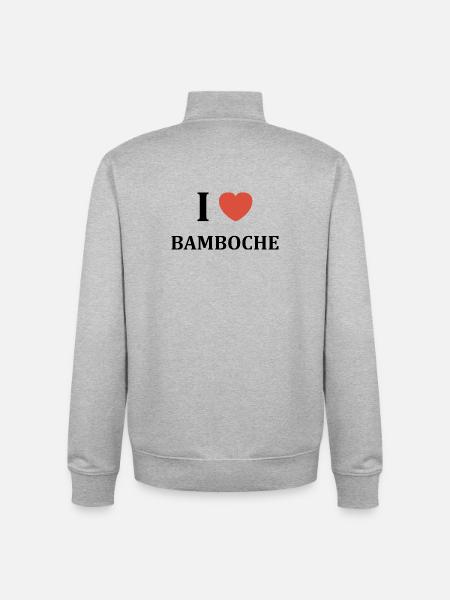 Bamboche - Sweat zippé unisexe en coton bio Stanley/Stella - gris chiné