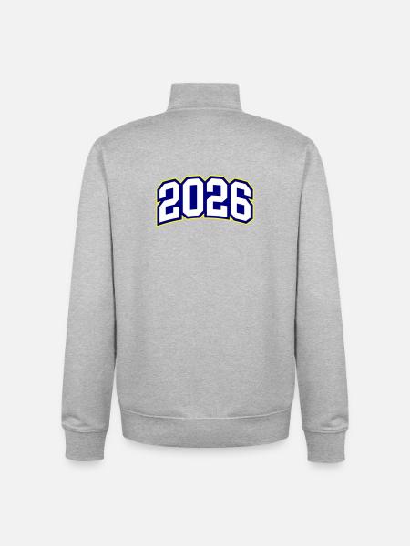 2026 Jahr - Unisex Organic Zip Sweatshirt von Stanley/Stella - Grau meliert