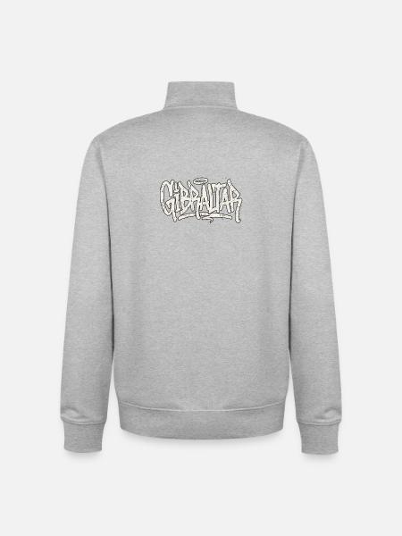 Gibraltar Graffiti Hip Hop - Unisex Organic Zip Sweatshirt von Stanley/Stella - Grau meliert