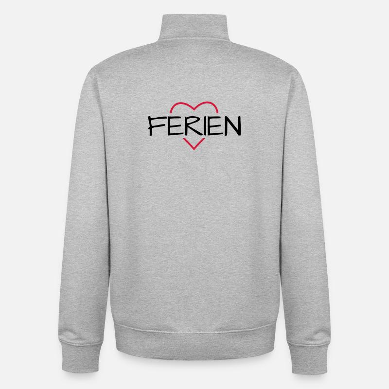 Ferien - Unisex Organic Zip Sweatshirt von Stanley/Stella - Grau meliert
