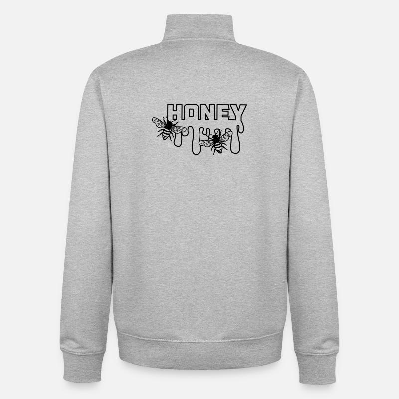 Tropfender Honig - Unisex Organic Zip Sweatshirt von Stanley/Stella - Grau meliert