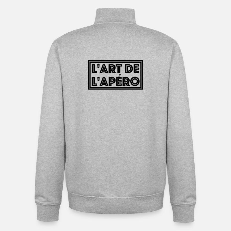 Apéro - Unisex Organic Zip Sweatshirt von Stanley/Stella - Grau meliert