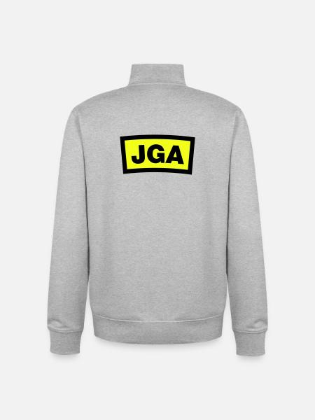 Bachelor Party - Emblem - Unisex Organic Zip Sweatshirt by Stanley/Stella - heather grey