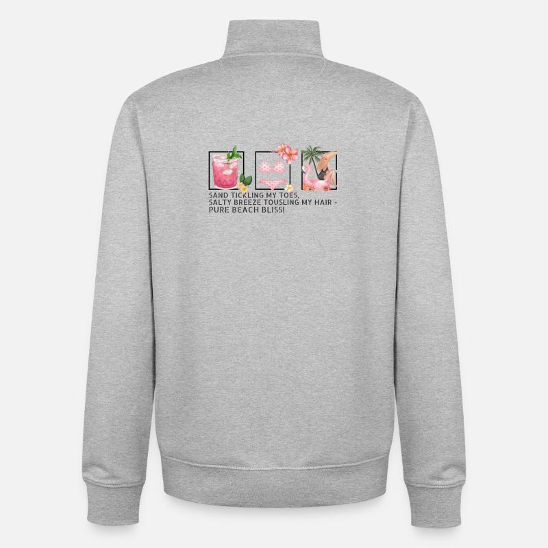Summervibes - Unisex Organic Zip Sweatshirt von Stanley/Stella - Grau meliert