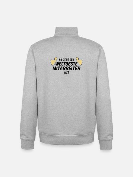 der weltbeste mitarbeiter - Unisex Organic Zip Sweatshirt von Stanley/Stella - Grau meliert