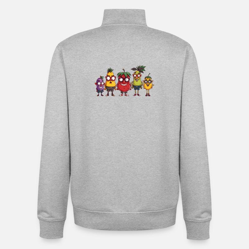 fruit - Sweat zippé unisexe en coton bio Stanley/Stella - gris chiné