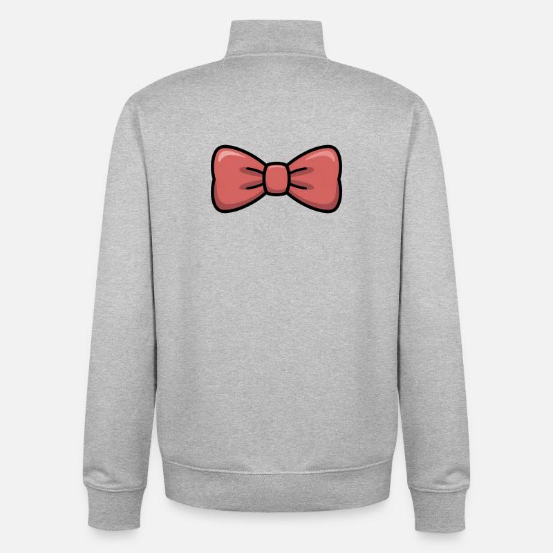 Fliege comic - Unisex Organic Zip Sweatshirt von Stanley/Stella - Grau meliert