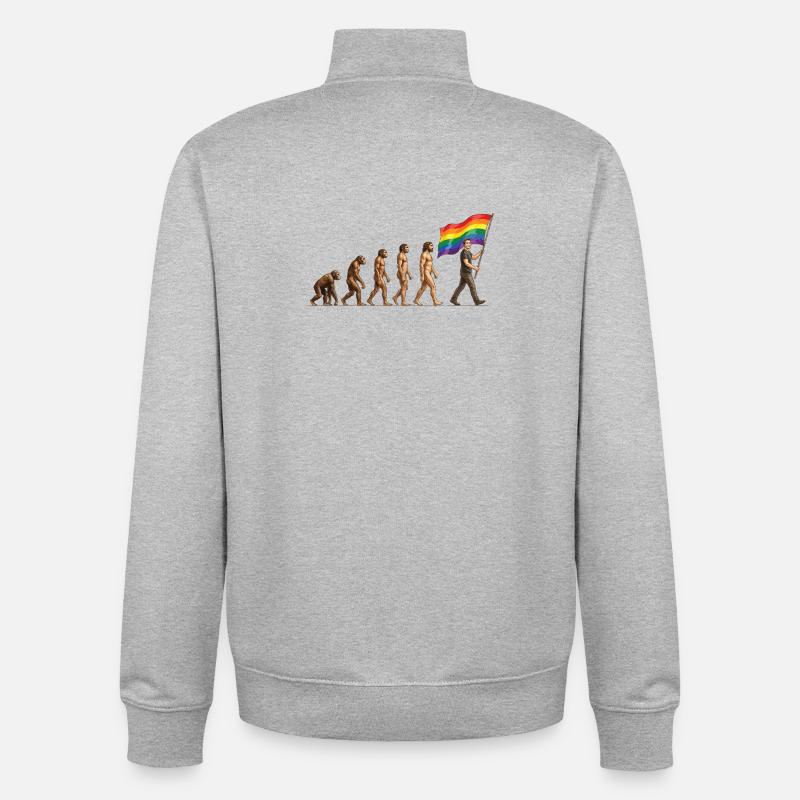 LGBTQ-Pride-Monat – Pride-Entwicklung - Unisex Organic Zip Sweatshirt von Stanley/Stella - Grau meliert