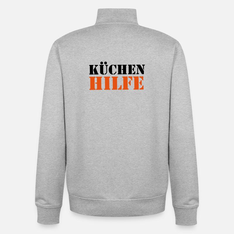 2541614 14760175 kuechenhilfe - Unisex Organic Zip Sweatshirt von Stanley/Stella - Grau meliert