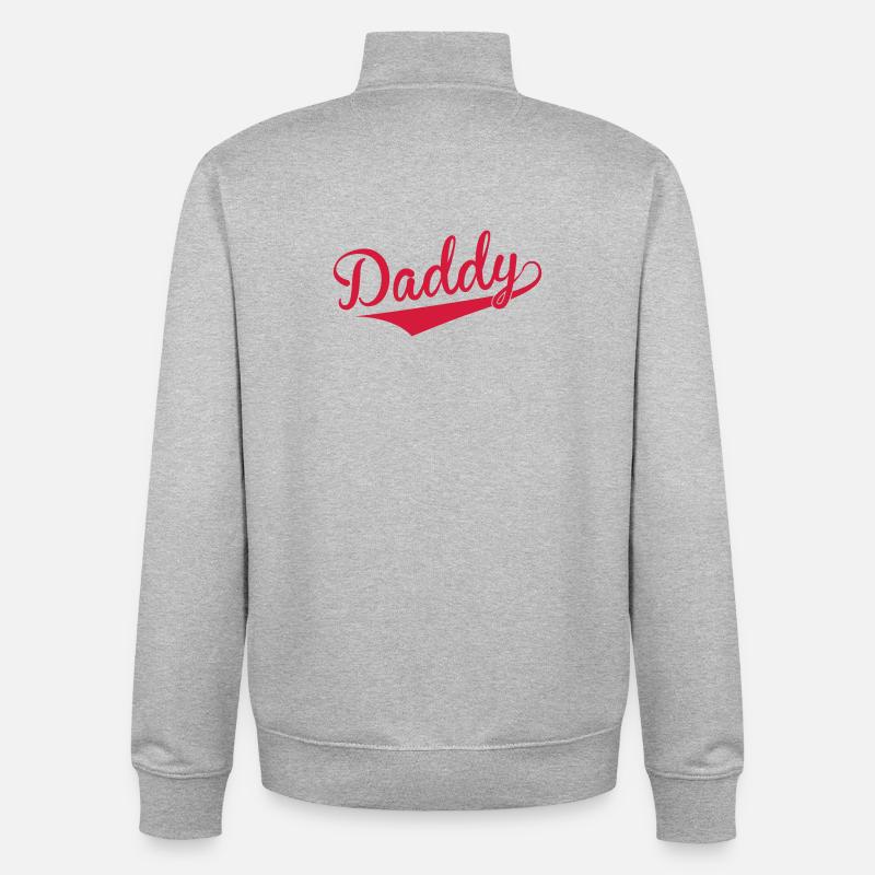 Daddy - Sweat zippé unisexe en coton bio Stanley/Stella - gris chiné