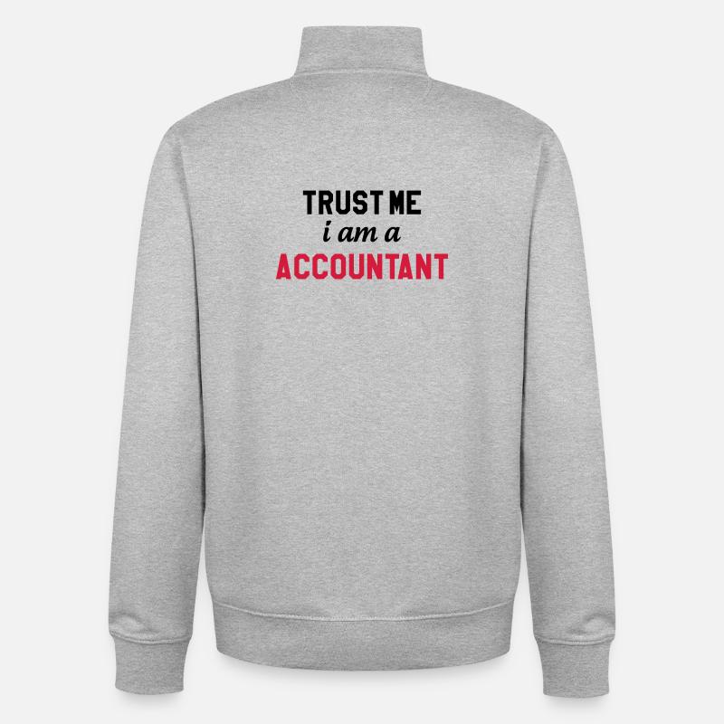 comptable / comptabilité / argent / Finance / Euro - Sweat zippé unisexe en coton bio Stanley/Stella - gris chiné