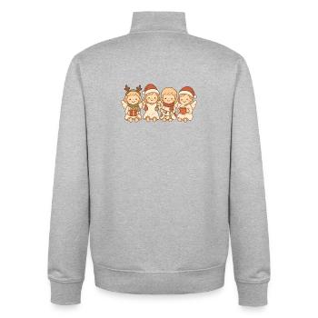 Angels for children, boys and girls, Christmases - Unisex Organic Zip Sweatshirt by Stanley/Stella - heather grey - Back - AI Model Male 185 light (185cm)